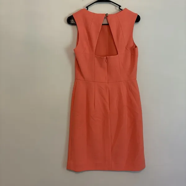 Shoshanna Sz 8 Sheath Coral Sleeveless Dress Cutout Office Work Cocktail Brunch - Image 2