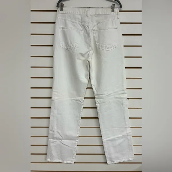 Frame‎ Baggy Denim Le Straight Leg White (Blanc) Jeans 26 100% Cotton - Image 6