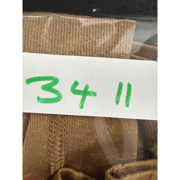 Gymshark Adapt Animal Seamless Long Sleeve Crop Top Brown Gold Medium B2A1C‎ - Image 8