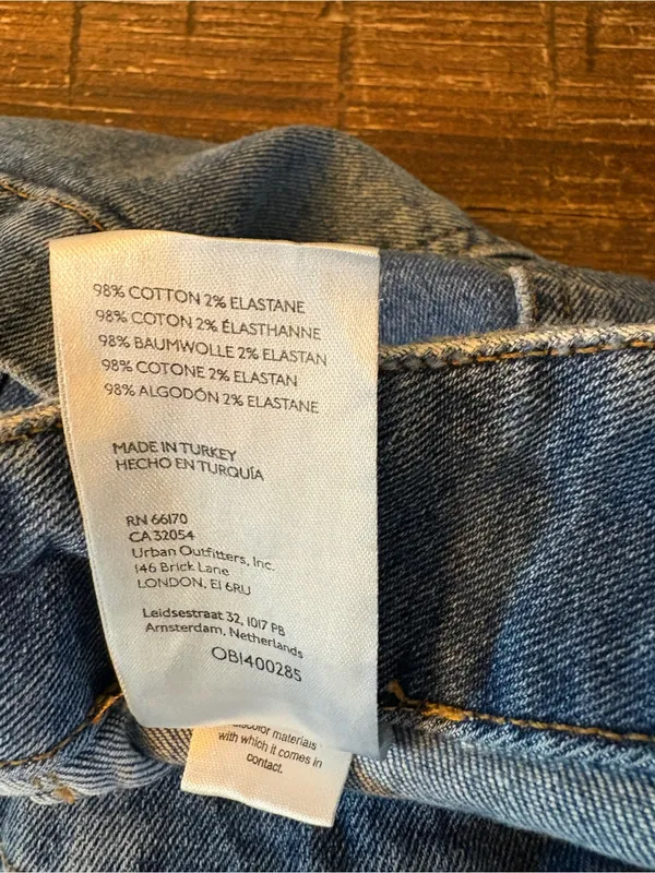 Anthropologie Pilcro Wide Leg Jeans Women 31 Blue Patch Pocket Skipper - Image 9