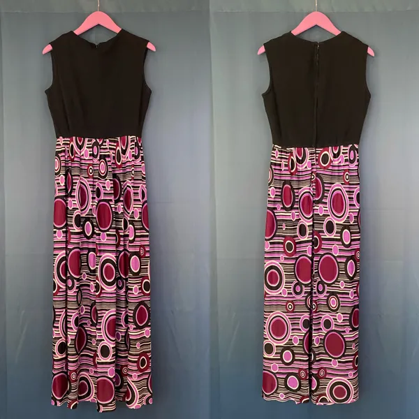Vintage 70s Psychedelic Maxi Dress - Image 5