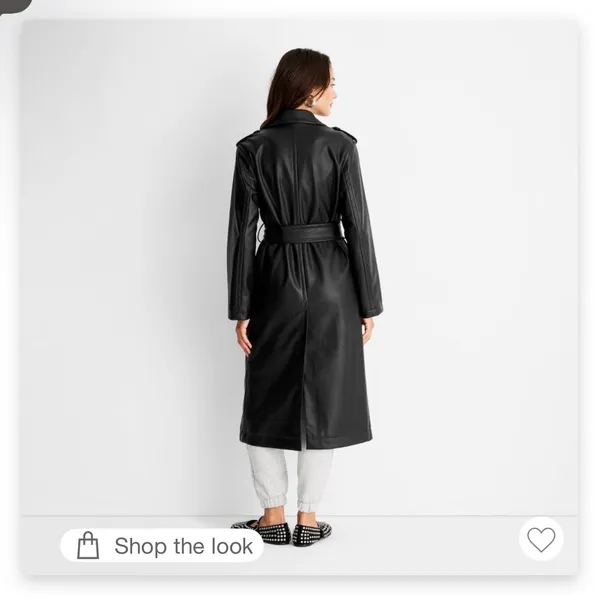 A New Day Faux Leather Trench Coat - Image 2