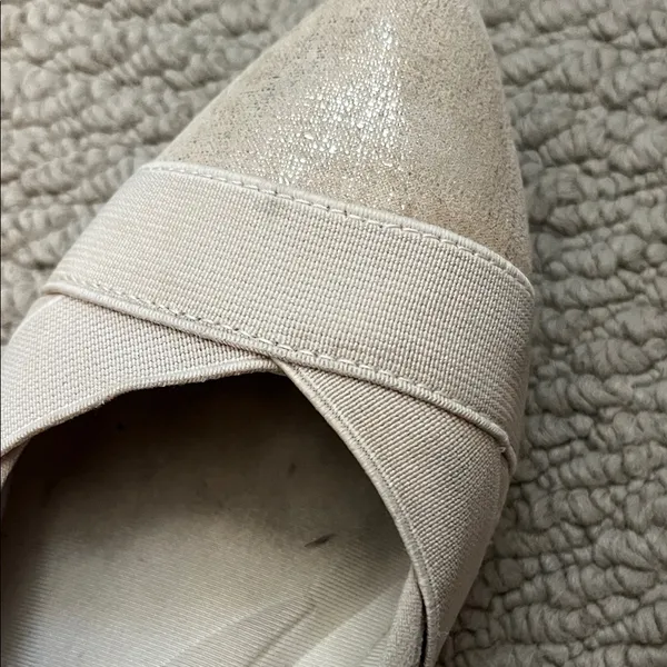Calvin Klein Women's Light Cream Pointed-Toe Ballet Flats - Image 2