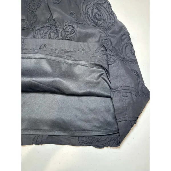 Tiana B. Black Applique Cocktail Dress Size 10 Ruched‎ V-Neck Sleeveless - Image 11