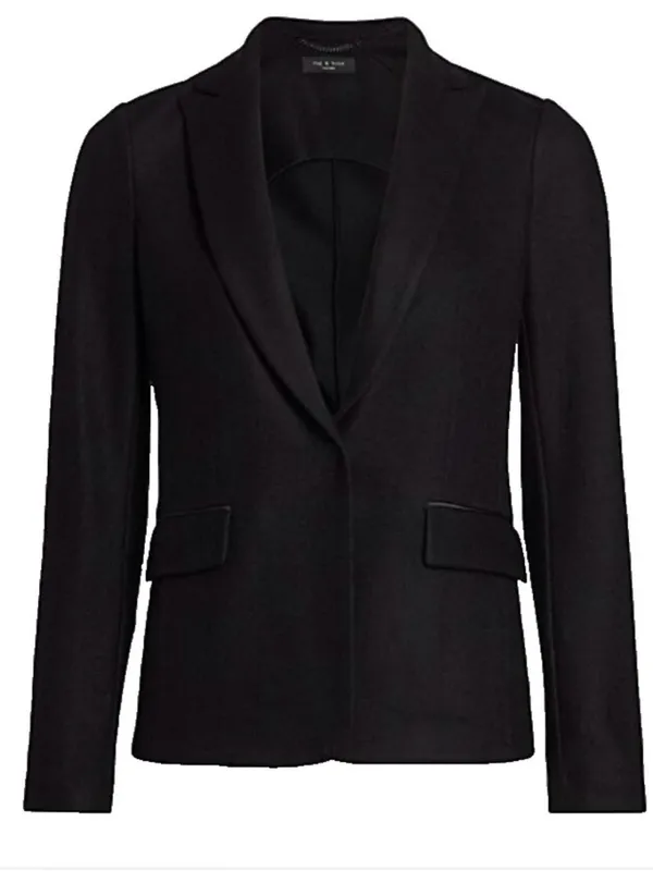 rag & bone Lexington Wool Blazer black jacket women size 0 - Image 2