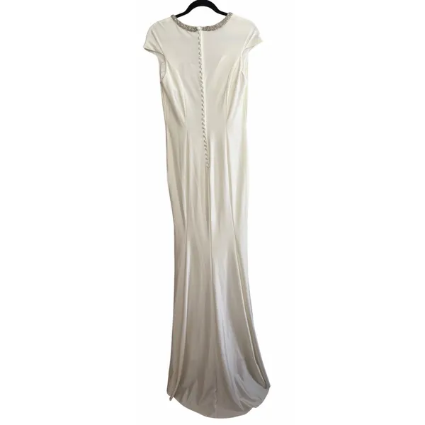 Lulus True Love Story White Embellished Cap Sleeve Mermaid Maxi Dress Size 8‎ - Image 2