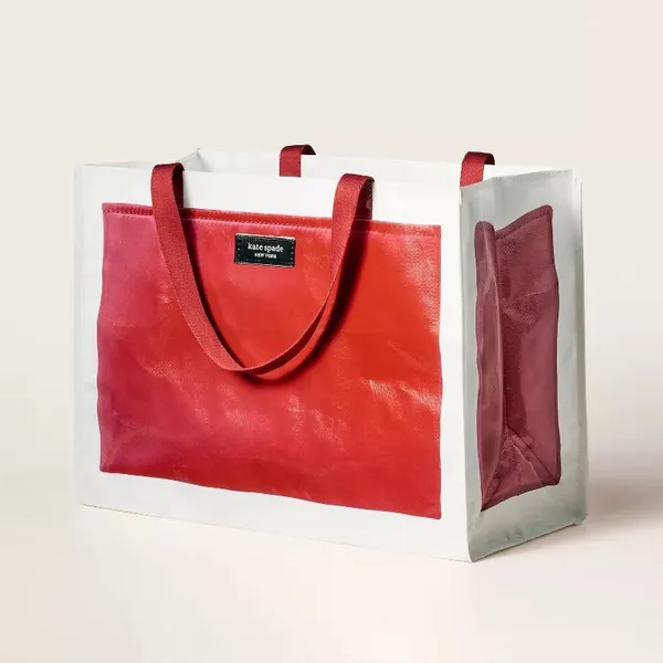 kate spade new york x Target Red/White nwt on hand large tote bag - Image 2