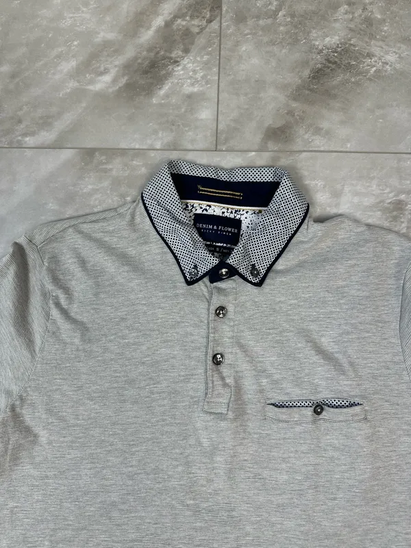 Ricky Singh Polo Shirt Size S Men's Cotton Grey Cactus Casual Summer - Image 3