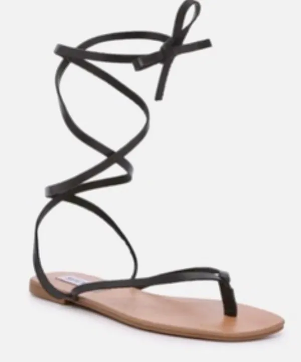 Steve Madden Black Lace-Up Sandals - Image 6