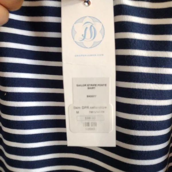 NEW Draper James Sailor Ponte Knit Skirt in Nassau Navy - Image 2