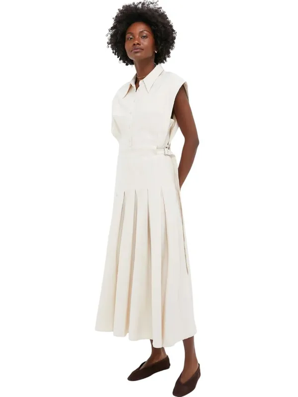 En Saison Quince Midi Shirt Dress in ecru Medium New Womens dresses - Image 11