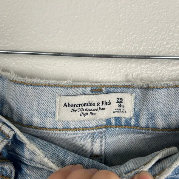 Abercrombie & Fitch Women's 90's Relaxed High Rise Jeans Sz‎ 29XS - Image 4