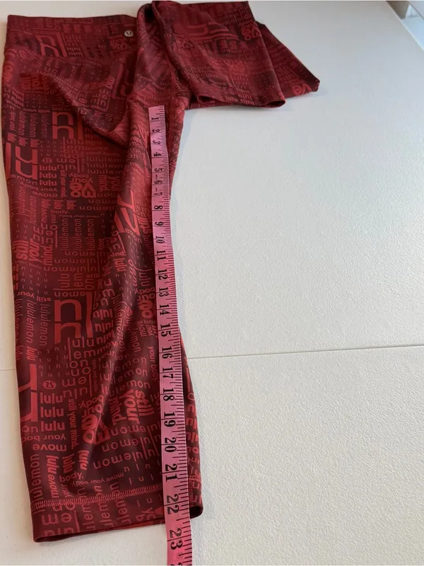 Lululemon Wunder Train High-Rise Crop 23" Lululemon Ombre Red Multi - Image 9
