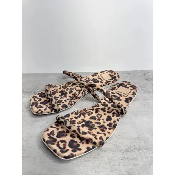 Dolce Vita Sandals‎ Size 7.5 Animal Print Double Strap Flat Sandal - Image 2
