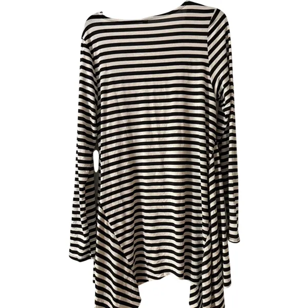 Heathmoor Black Striped Women's Tunic‎ Size XL - Image 2