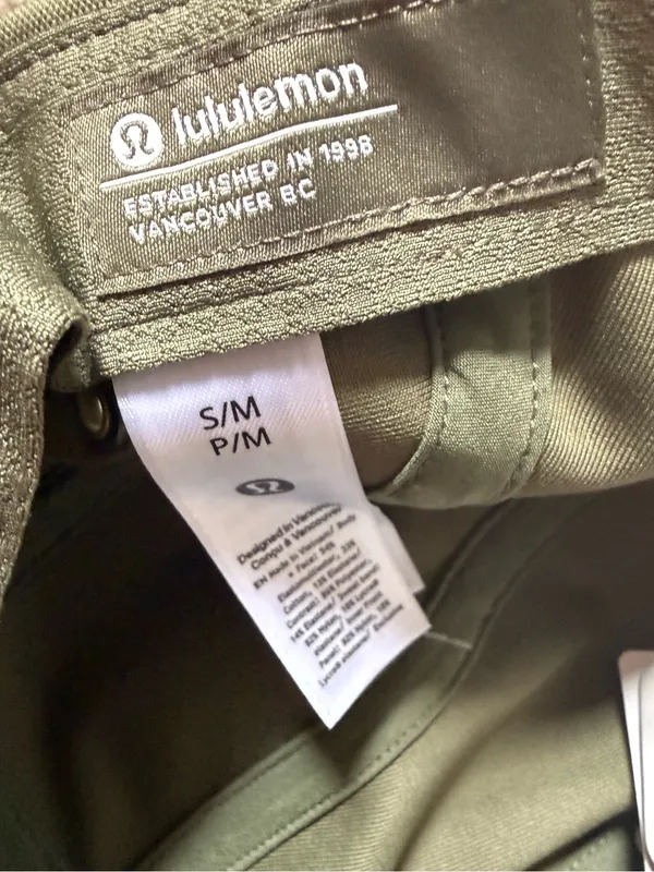 NEW Lululemon Five Panel Hat Olive Green Cap Size S M Athletic Running - Image 9