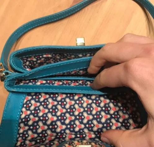 Tory Burch Turquoise Cross Body Purse - Image 4
