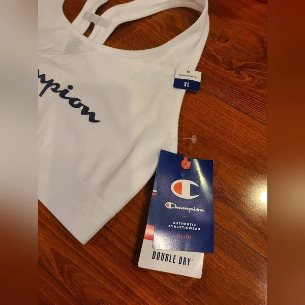 Champion White Sports Bra Size XL - Image 3