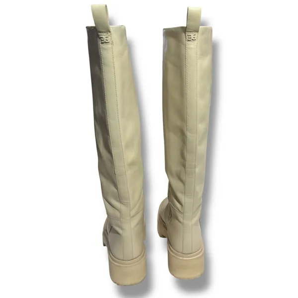 Sam Edelman Larina Cream Leather Tall Boots Platform Lug Sole Womens 6.5 - Image 4