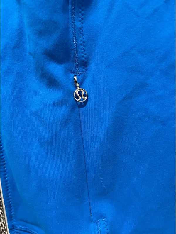 Lululemon Daily Yoga Blue Striped Full Zip Jacket Size 8 - Image 2