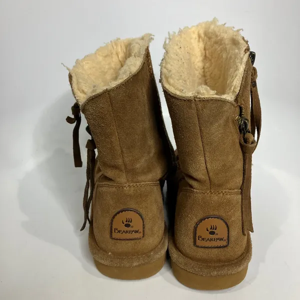 Bear Paw mimi ankle suede & shearling boots zipper closure women's size‎ 6 - Image 6