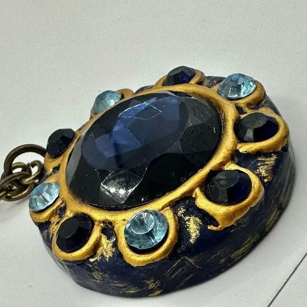 Large blue pendant necklace - Image 9