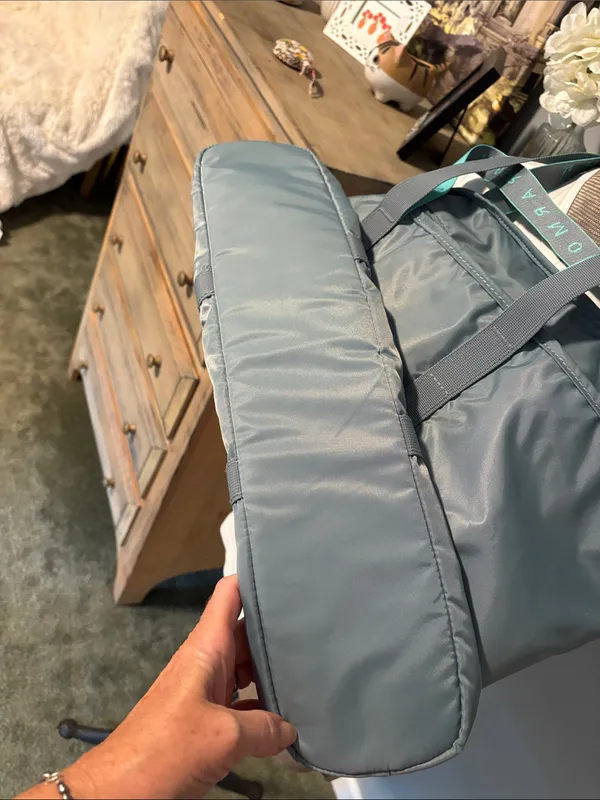 Under Armour Gray with Teal Logo Double Straps Nylon Tote - Image 10