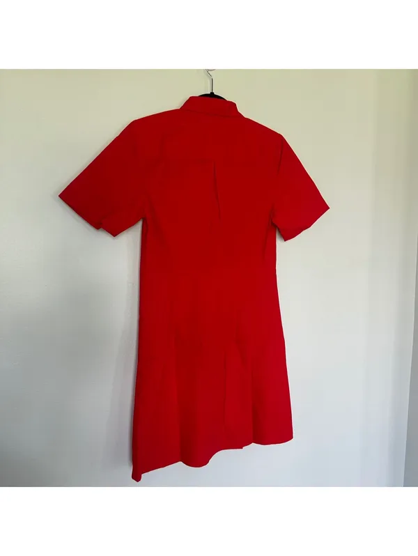 J. Crew Cotton Poplin Utility Shirt Dress in Festival Red Size 2 - Image 6