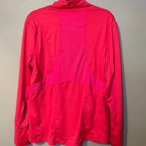 Hot Pink Athletic workout Long sleeve Zip up XL - Image 3