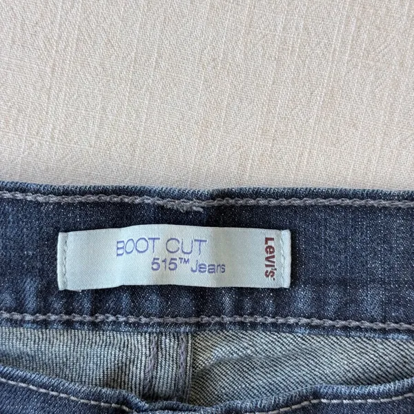 Levi's‎ 515 Boot Cut Jeans Women's 14 L/G 34x32 Studded Dark Wash Stretch - Image 3
