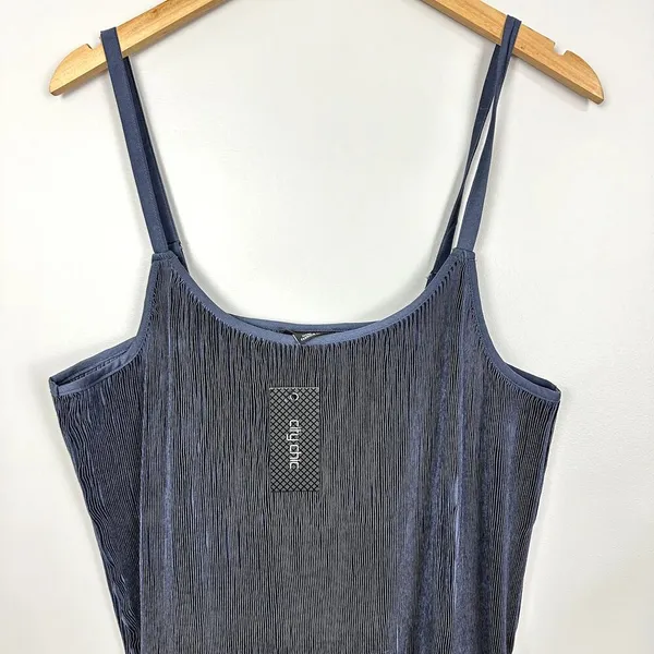 NWT City Chic Zaneta Chamise Mini Slip Dress in Indigo Blue Size 18 - Image 9