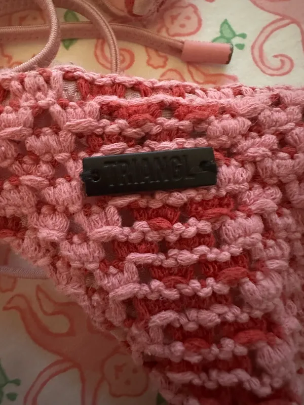 Triangl Bikini Pink Crochet - Image 3