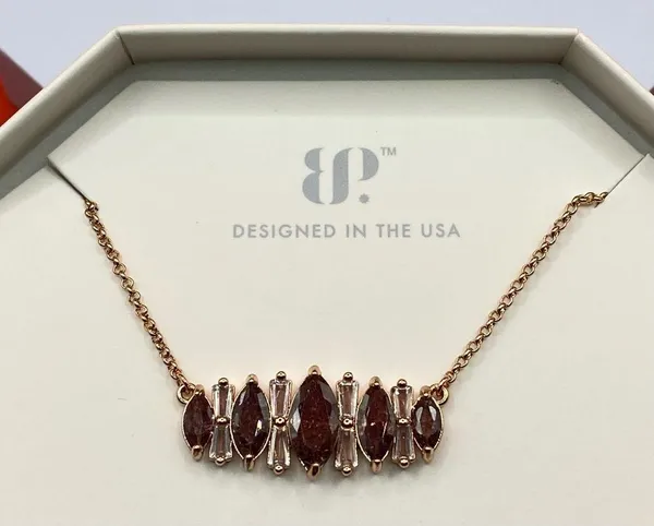 Bomb Party Necklace RBP8224 “Wowed By You” LC Ice Crystal on Rose Gold NWT - Image 2