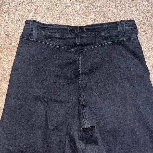 Free People We The Free Libre‎ Wide-Leg Jeans Seamed High Rise Black 31 - Image 6