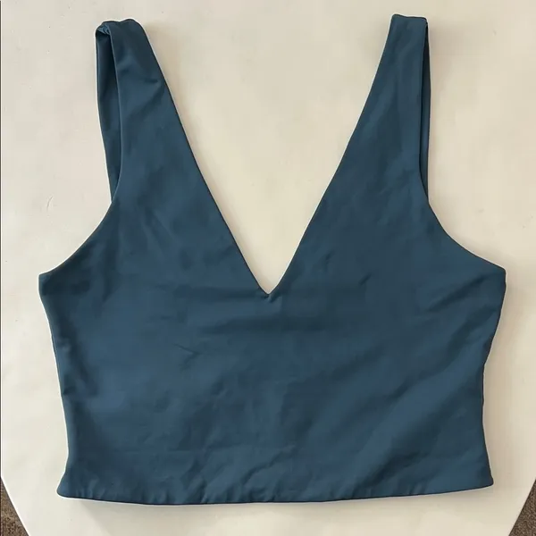 Babaton x Aritzia Contour V Neck Tank Top Blue Size Large - Image 3
