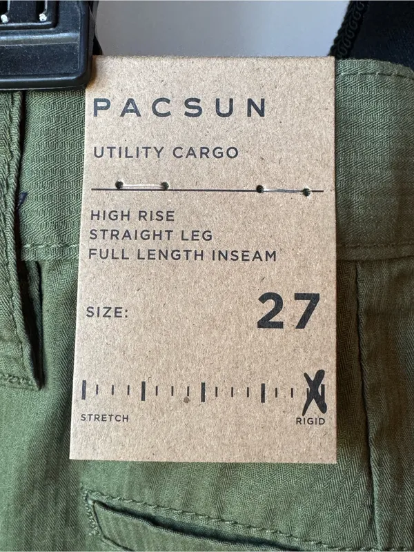 Pacsun Women's Utility Cargo Pants in Olive Green 27 NWT - Image 4