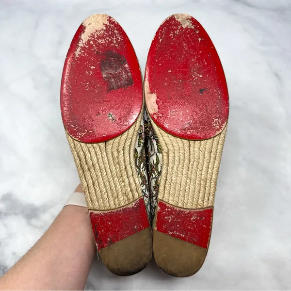Christian Louboutin Loubi Jungle Ares Spike Studded Flat Espadrille Shoes 41 - Image 12