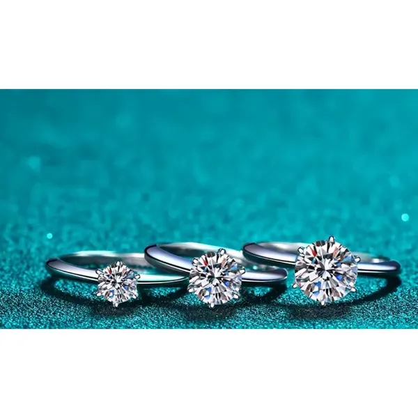 Boutique 1Ct Solitaire Platinum 925 Simulated Diamond Engagement Wedding Ring, Size 8‎ - Image 8