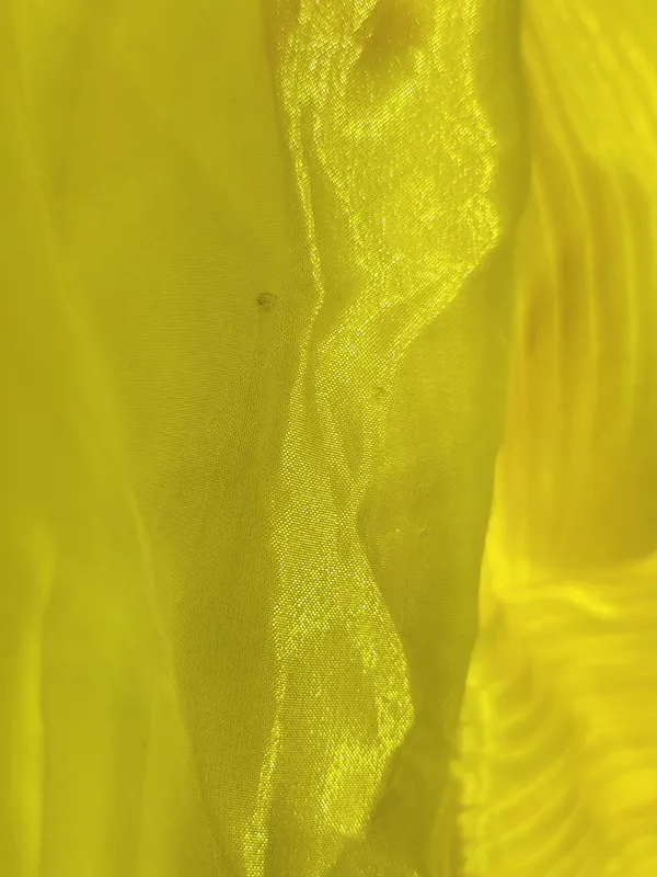 TS Couture Yellow Organza Evening Maxi Dress Size Medium NWT Flaw - Image 11