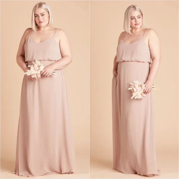 Birdy Grey Dress Gwennie Chiffon Maxi No Slit Pockets Taupe M NWT New - Image 2
