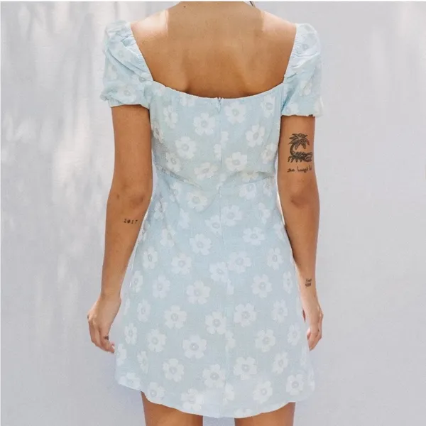 Princess Polly Shelly Mini Dress in Blue Size 6 - Image 5