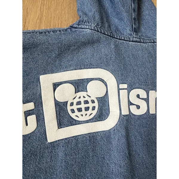 Walt Disney World Spirit Jersey Size Medium Denim Hoodie Pullover - Image 7