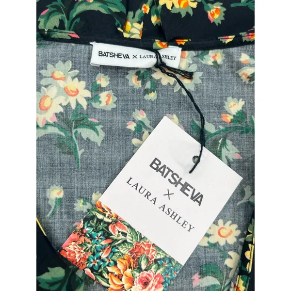 NWT Batsheva x Laura Ashley Nia Ruffled Floral-print Cotton-poplin Top‎ sz 0 - Image 5