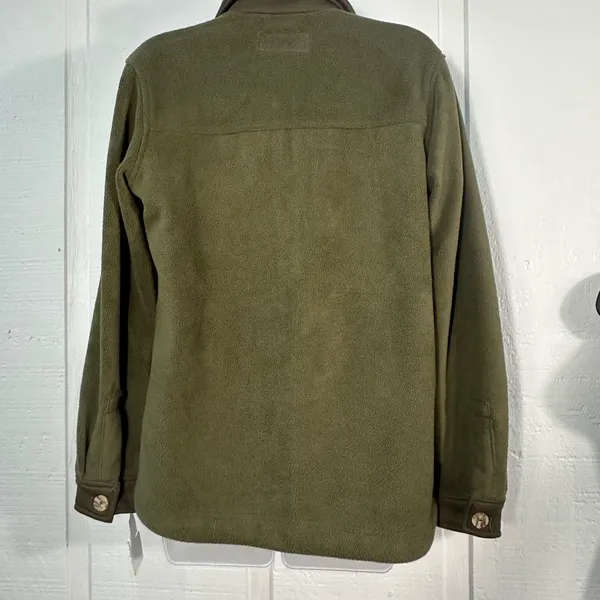 Blank NYC Green Fleece Long Sleeve Button Down Jacket Size XS NWT - Image 6