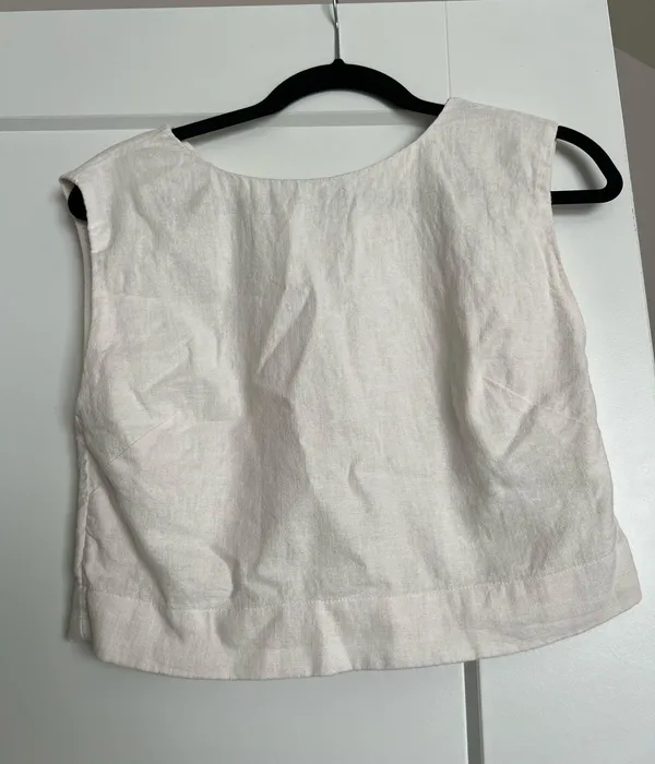 Abercrombie Linen Top White - Image 3