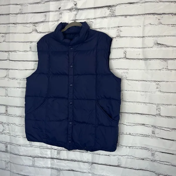 Lands’ End Violet Purple Puffer Vest Jacket Button Up Size Women’s Large Fall - Image 8