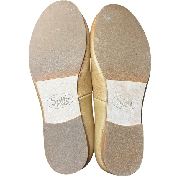 Sofft Tan Leather Ballet Flats Elastic Topline Minimalist Comfort Size 7.5 - Image 8