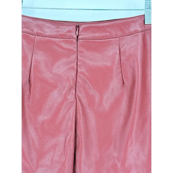 Sadie & Sage Night Vision Faux Leather Skort Womens Large Wine Red Wrap Mini NWT - Image 9