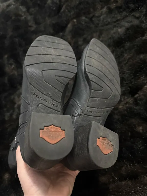 Harley-Davidson Serita Boots Women's Size 6 Black Shoes Biker Motorcycle - Image 5
