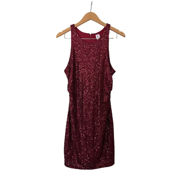 Abound‎ Ruby Red Sequin Dress Size Large Sleeveless Cocktail Party NEW - Image 2